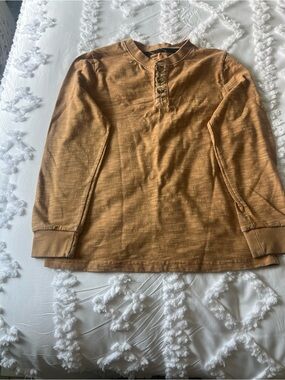 Boys Long-Sleeve Henley Shirt - Tan